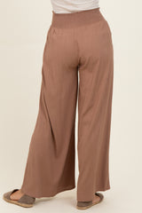 Cocoa Smocked Waistband Wide Leg Lounge Pants