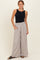 Beige Smocked Waistband Wide Leg Lounge Pants