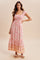 Pink Floral Smocked Maxi Dress