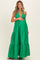 Green Cutout Halter Neck Maternity Maxi Dress