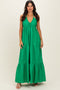 Green Cutout Halter Neck Maxi Dress