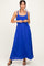 Capri Blue Sleeveless Flower Belt Dress