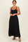 Black Sleeveless Flower Belt Dress