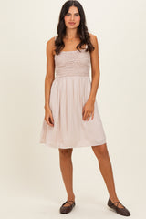 Papyrus Knot Detail Smocked Mini Dress