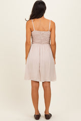 Papyrus Knot Detail Smocked Mini Dress