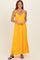 Sunflower V-Neck Open Back Maxi Dress