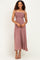 Mauve Textured Smocked Maxi Dress