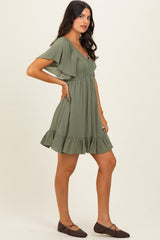 Olive Smocked Dress