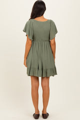 Olive Smocked Dress