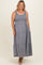 Black Tiered Smocked Maternity Plus Maxi Dress