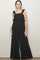 Black Ruffle Strap Wide Leg Jumpsuit