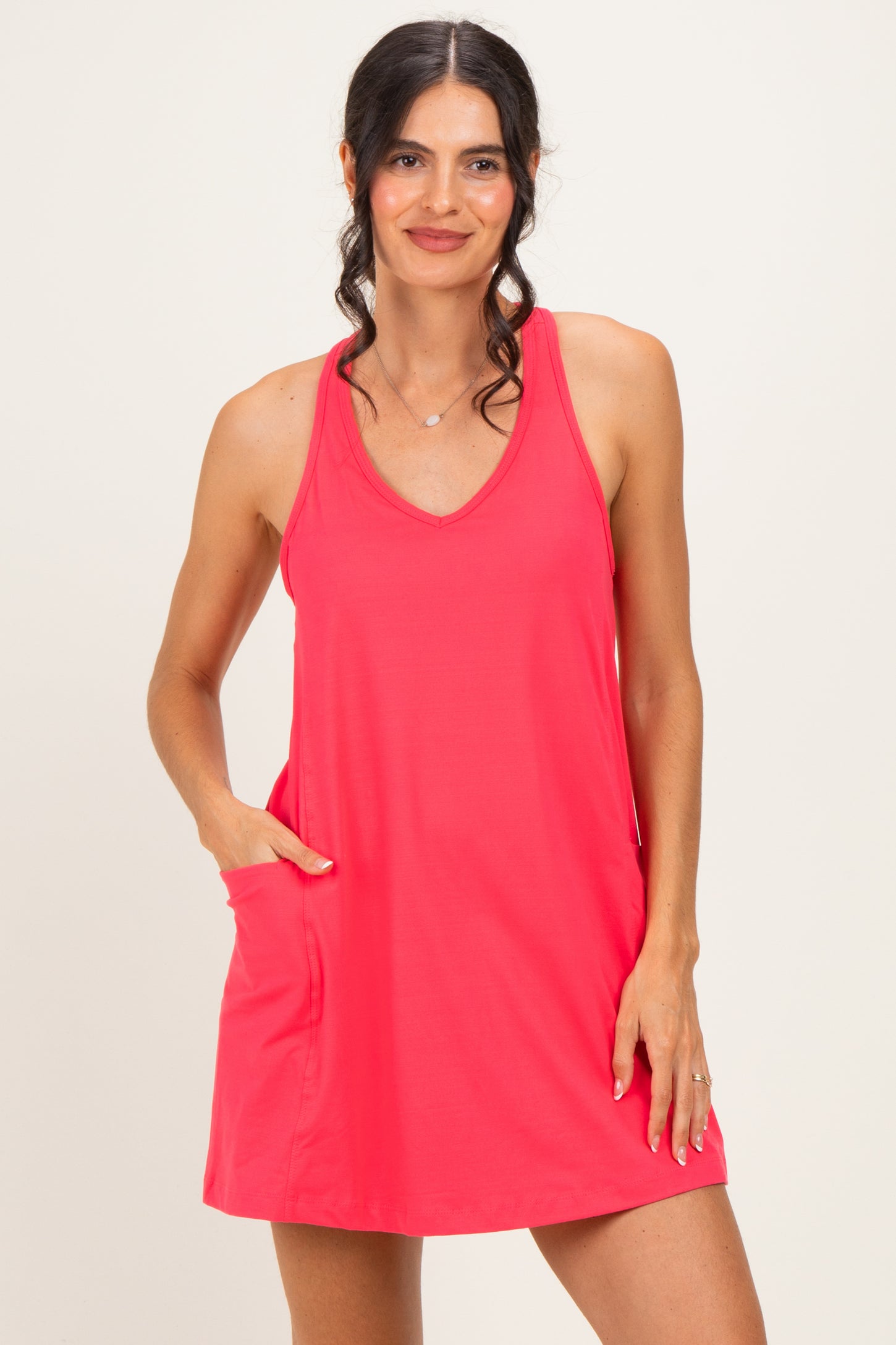Flamingo Pink Active Racerback Skortsie
