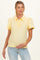 Lemon Yellow Lace Trim Maternity Polo Shirt