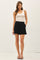 Black Linen Blend Shorts