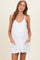 White Racerback Maternity Romper Dress
