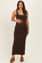 Fudge Low Back Square Neck Maternity Maxi Dress