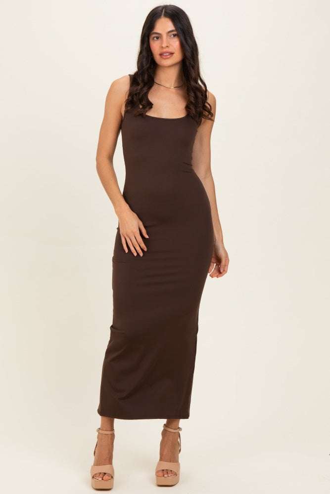 Fudge Low Back Square Neck Maternity Maxi Dress