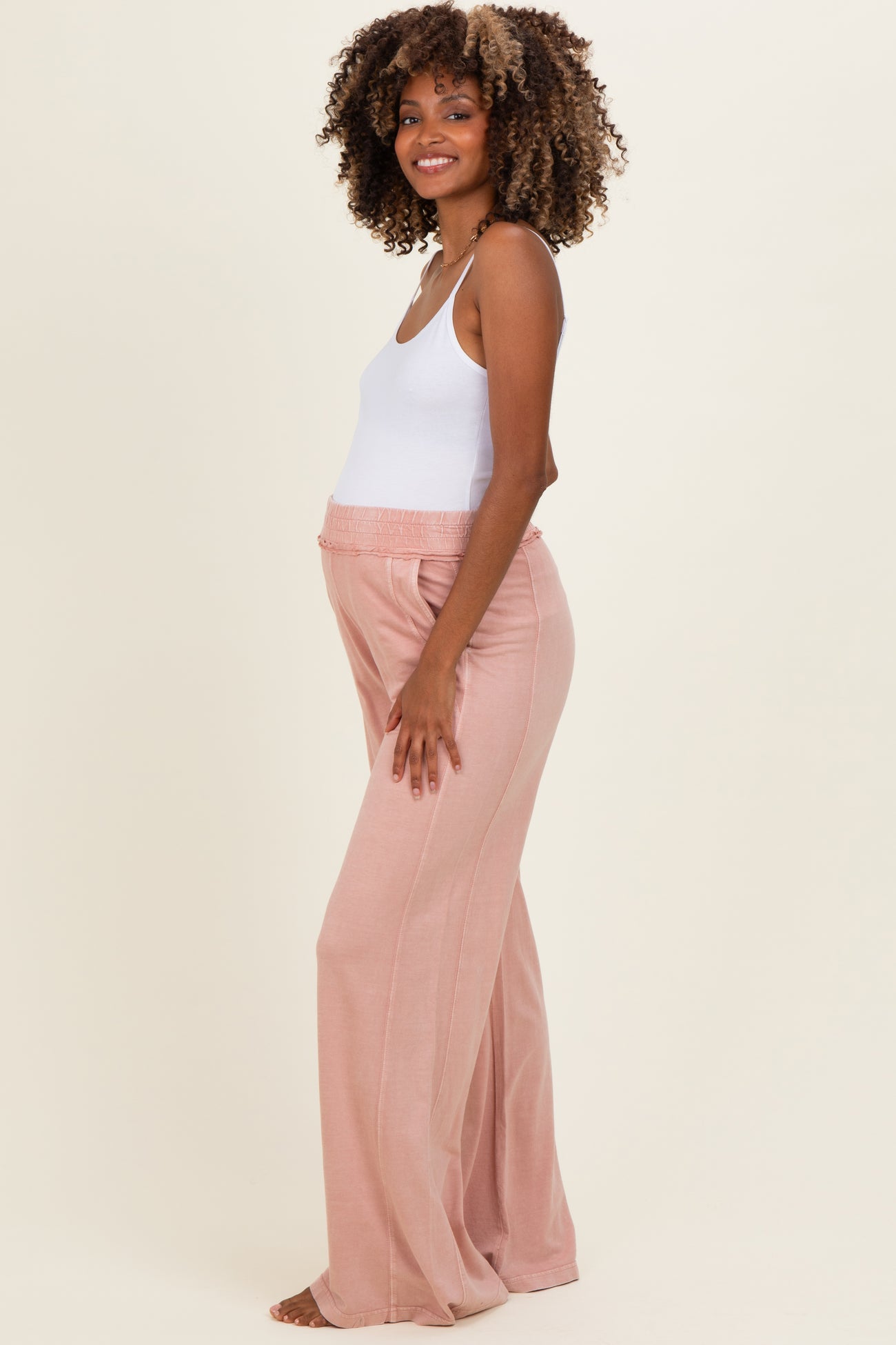 White Basic Adjustable Strap Maternity Cami