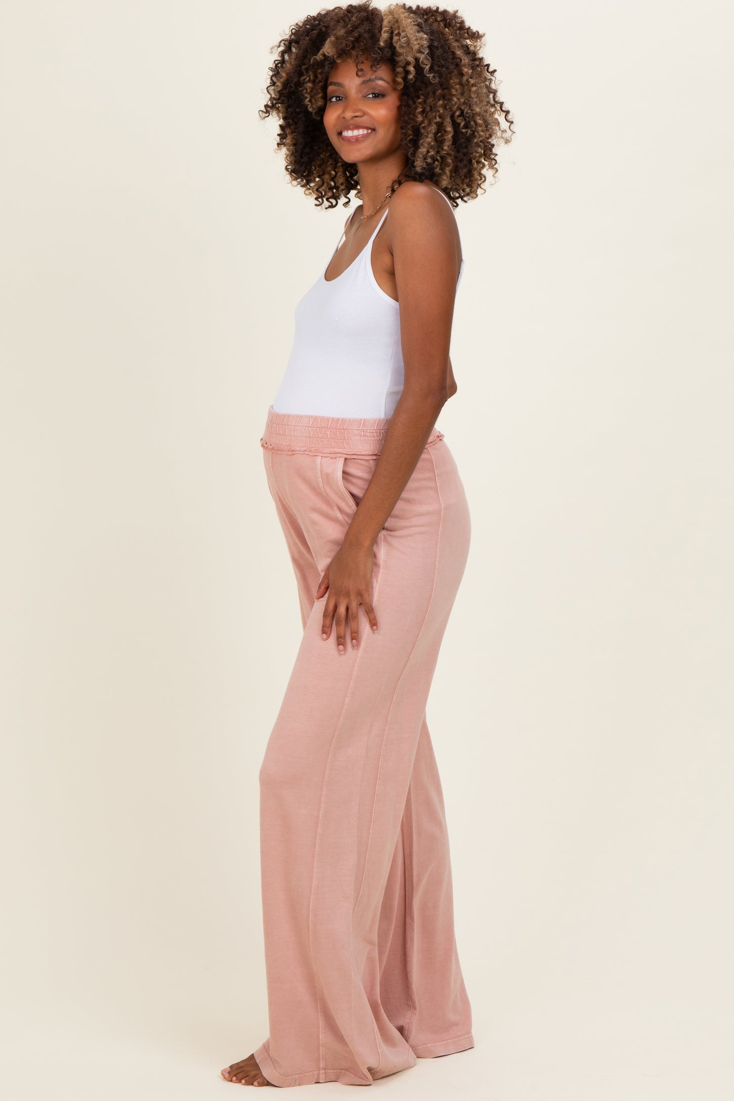 White Basic Adjustable Strap Maternity Cami