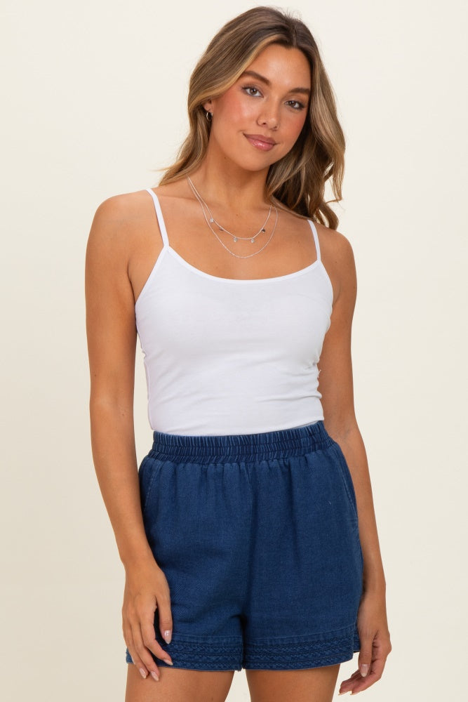 White Basic Adjustable Strap Cami