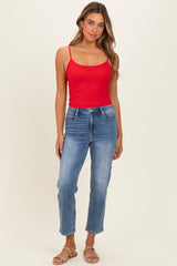 Red Basic Adjustable Strap Cami