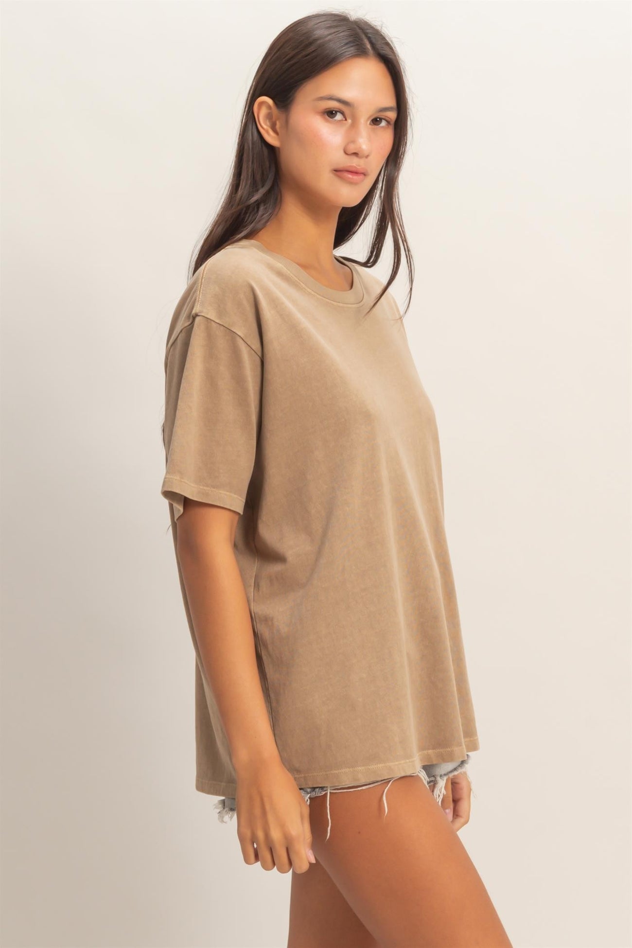 Mocha Crew Neck T-Shirt