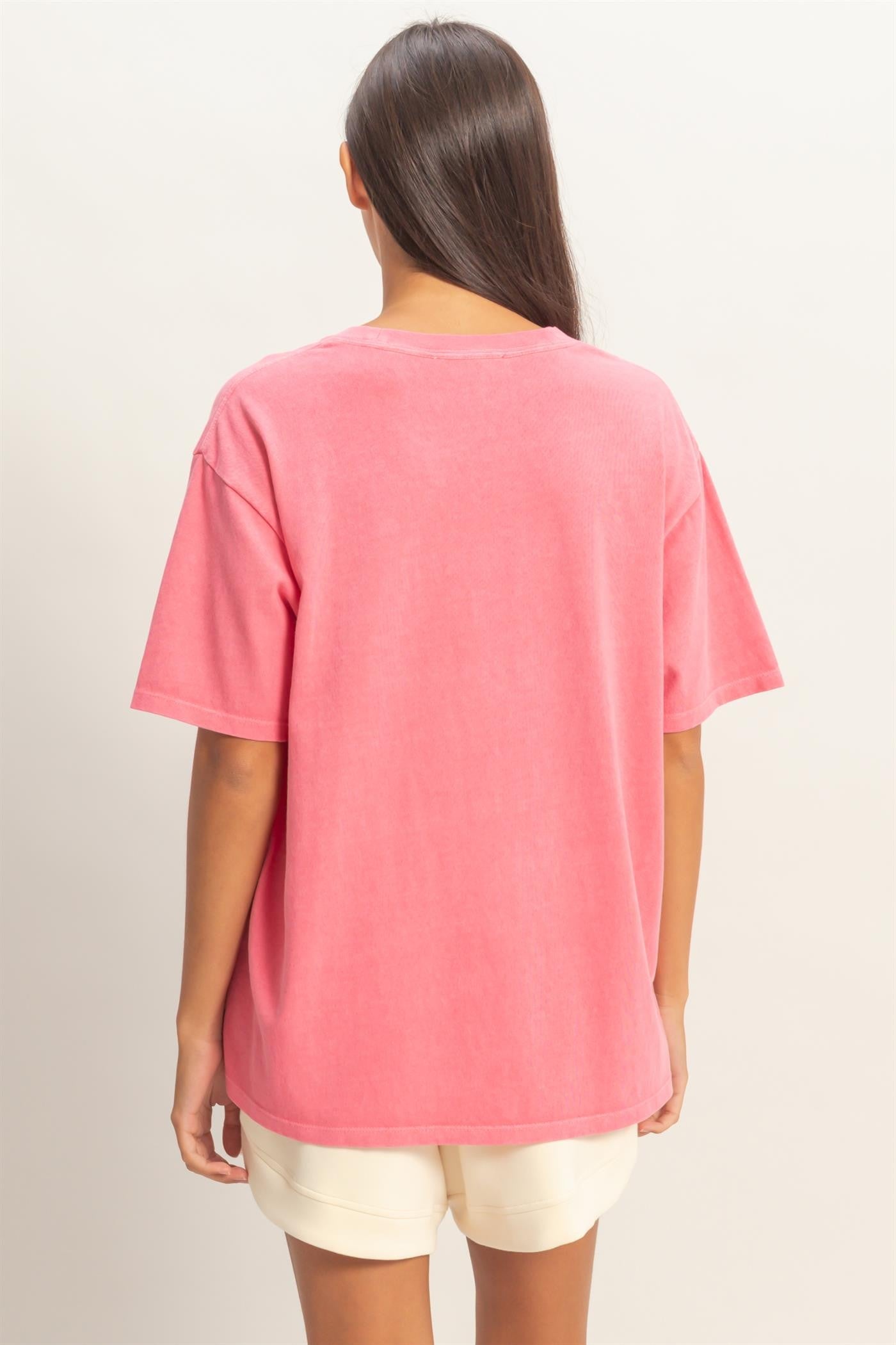 Pink Crew Neck T-Shirt