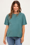 Teal Maternity Crew Neck T-Shirt