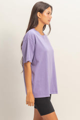 Purple Crew Neck T-Shirt