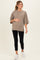 Mocha Pigment Oversized Half-Sleeve Maternity T-Shirt