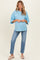 Blue Pigment Oversized Half-Sleeve Maternity T-Shirt