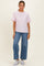 Soft Pink Oversized Short Sleeve Crew Neck T-Shirt