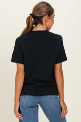 Black Oversized Short Sleeve Crew Neck T-Shirt