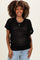 Black Open-Knit Dolman Sleeve Maternity Top