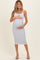 Oatmeal Ribbed Square Neck Maternity Tank Dress