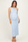 Sky Halter Ribbed Knit Maternity Maxi Dress