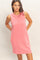 Pink Pigment Dyed Sleeveless Mini Dres