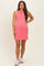 Pink Pigment Dyed Sleeveless Maternity Mini Dres