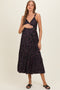 Black Floral Lace Detail Strappy Maternity Maxi Dress