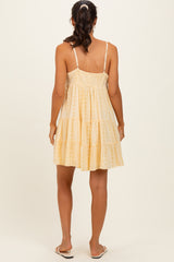 Lemon Eyelet Embroidered V Neck Sundress