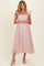 Blush Floral Ruffle Strap Maternity Midi Dress