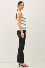 Slate Striped Knit Tank