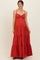Terracotta Cutout Maternity Maxi Dress