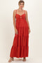 Terracotta Cutout Maxi Dress