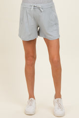 Light Grey Cotton Maternity Lounge Short