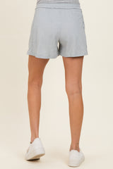 Light Grey Cotton Maternity Lounge Short