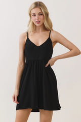 Navy Ribbed Knit Babydoll Maternity Romper
