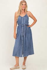 Denim Button Down Midi Dress