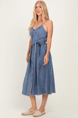 Denim Button Down Midi Dress