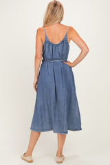 Denim Button Down Midi Dress